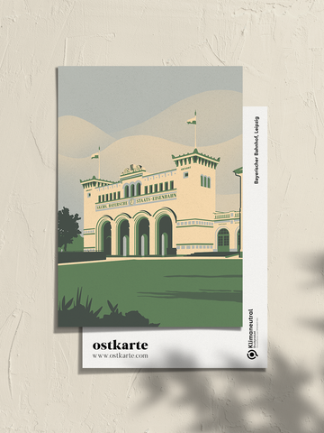 Bayerischer Bahnhof, Postkarte A6