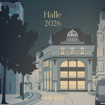 2026 Halle Kalender (quadratisch, 21 x 21 cm)