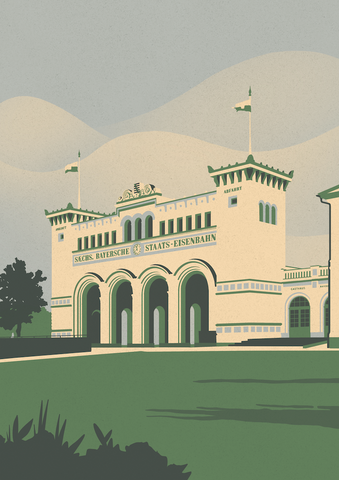 Bayerischer Bahnhof, Kunstdruck A4/ A3