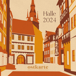 2024 Halle Kalender (klein, quadratisch)