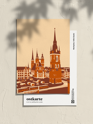 Marktplatz Halle 2, Postkarte A6