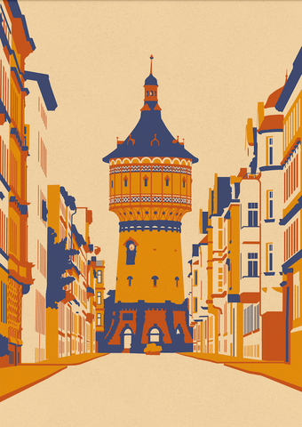 Wasserturm Nord, Kunstdruck A4/ A3